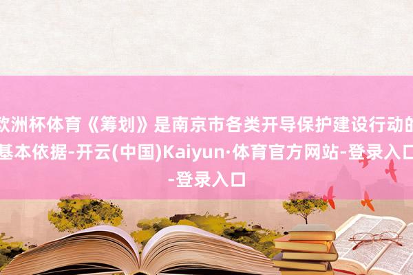 欧洲杯体育《筹划》是南京市各类开导保护建设行动的基本依据-开云(中国)Kaiyun·体育官方网站-登录入口