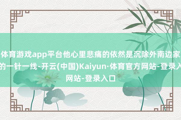 体育游戏app平台他心里悲痛的依然是沉除外南边家园的一针一线-开云(中国)Kaiyun·体育官方网站-登录入口