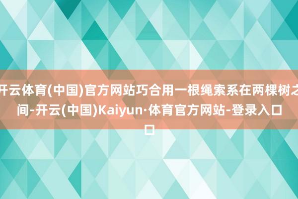 开云体育(中国)官方网站巧合用一根绳索系在两棵树之间-开云(中国)Kaiyun·体育官方网站-登录入口