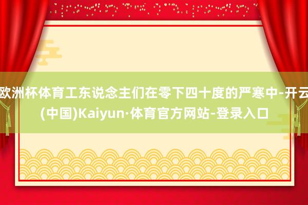 欧洲杯体育工东说念主们在零下四十度的严寒中-开云(中国)Kaiyun·体育官方网站-登录入口