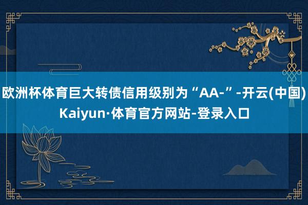 欧洲杯体育巨大转债信用级别为“AA-”-开云(中国)Kaiyun·体育官方网站-登录入口