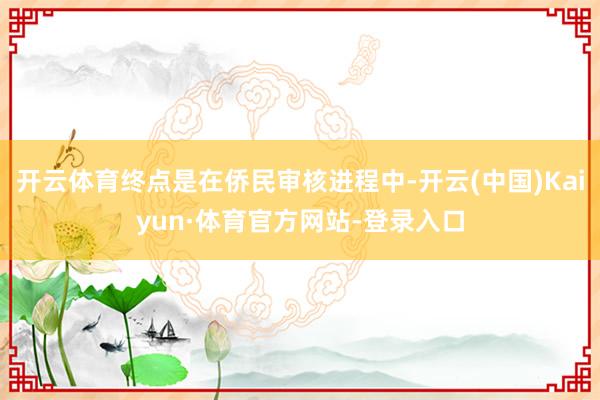 开云体育终点是在侨民审核进程中-开云(中国)Kaiyun·体育官方网站-登录入口