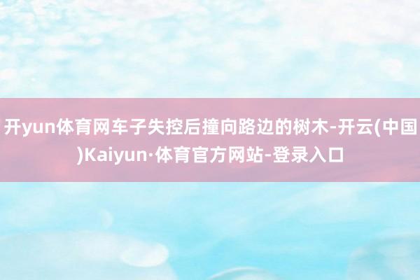 开yun体育网车子失控后撞向路边的树木-开云(中国)Kaiyun·体育官方网站-登录入口