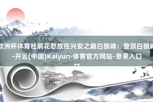 欧洲杯体育杜鹃花怒放在兴安之巅白狼峰：登顶白狼峰-开云(中国)Kaiyun·体育官方网站-登录入口