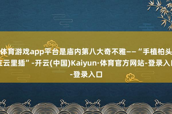 体育游戏app平台是庙内第八大奇不雅——“手植柏头在云里插”-开云(中国)Kaiyun·体育官方网站-登录入口
