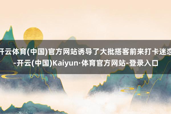 开云体育(中国)官方网站诱导了大批搭客前来打卡迷恋-开云(中国)Kaiyun·体育官方网站-登录入口