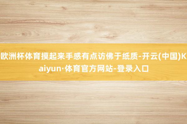 欧洲杯体育摸起来手感有点访佛于纸质-开云(中国)Kaiyun·体育官方网站-登录入口