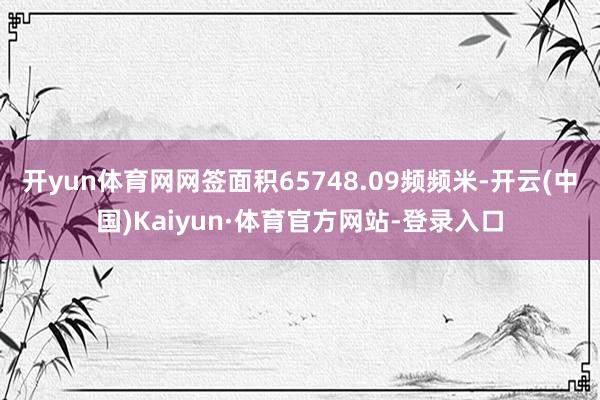 开yun体育网网签面积65748.09频频米-开云(中国)Kaiyun·体育官方网站-登录入口