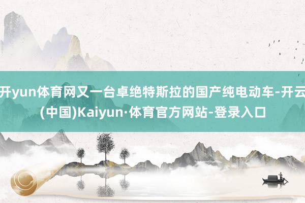 开yun体育网又一台卓绝特斯拉的国产纯电动车-开云(中国)Kaiyun·体育官方网站-登录入口