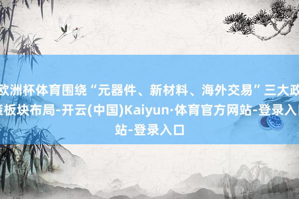 欧洲杯体育围绕“元器件、新材料、海外交易”三大政策板块布局-开云(中国)Kaiyun·体育官方网站-登录入口