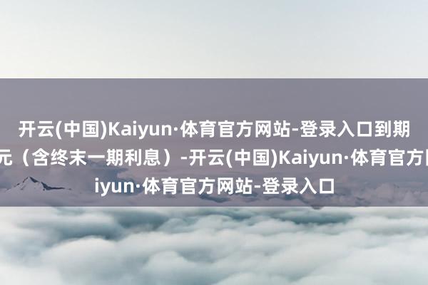 开云(中国)Kaiyun·体育官方网站-登录入口到期赎回价为110元（含终末一期利息）-开云(中国)Kaiyun·体育官方网站-登录入口