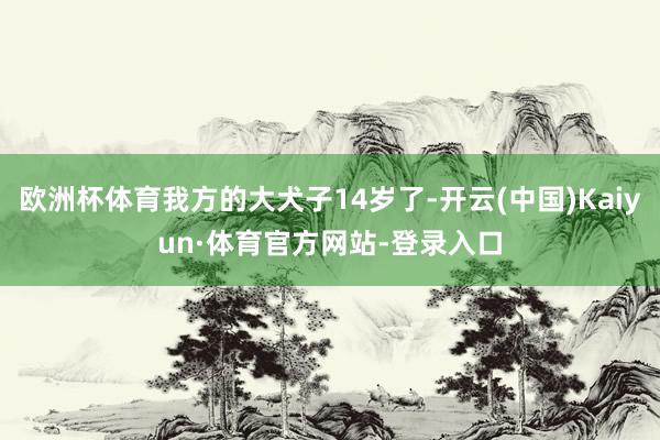 欧洲杯体育我方的大犬子14岁了-开云(中国)Kaiyun·体育官方网站-登录入口