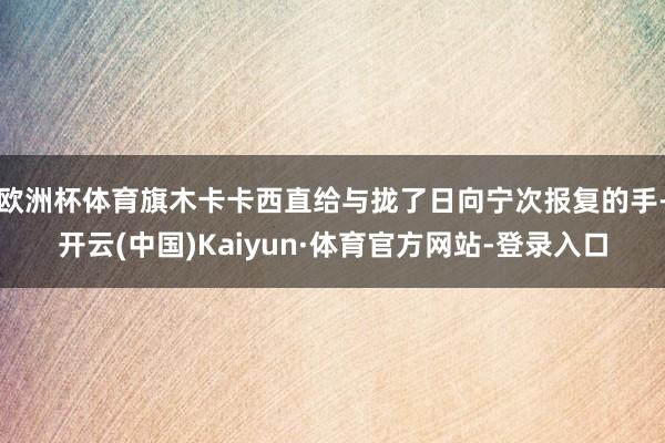 欧洲杯体育旗木卡卡西直给与拢了日向宁次报复的手-开云(中国)Kaiyun·体育官方网站-登录入口