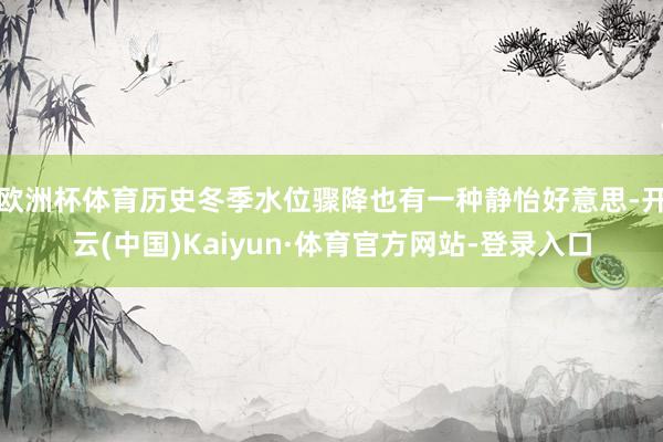 欧洲杯体育历史冬季水位骤降也有一种静怡好意思-开云(中国)Kaiyun·体育官方网站-登录入口