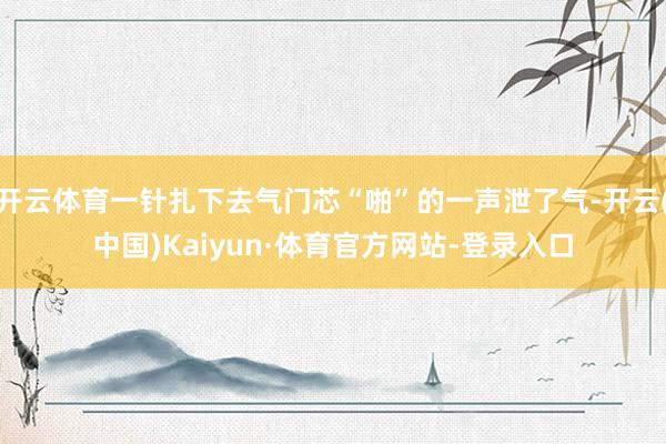 开云体育一针扎下去气门芯“啪”的一声泄了气-开云(中国)Kaiyun·体育官方网站-登录入口