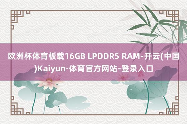 欧洲杯体育板载16GB LPDDR5 RAM-开云(中国)Kaiyun·体育官方网站-登录入口