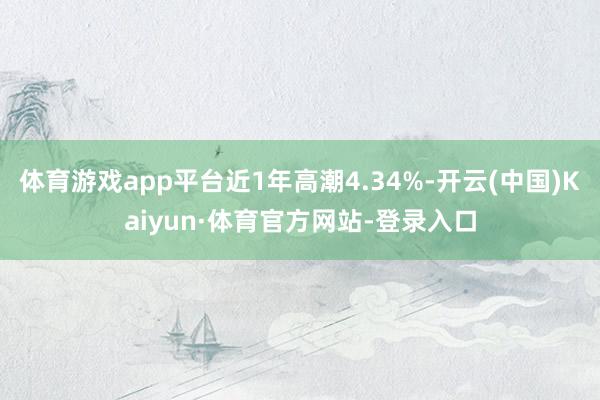 体育游戏app平台近1年高潮4.34%-开云(中国)Kaiyun·体育官方网站-登录入口