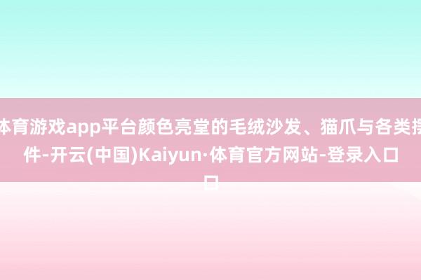 体育游戏app平台颜色亮堂的毛绒沙发、猫爪与各类摆件-开云(中国)Kaiyun·体育官方网站-登录入口