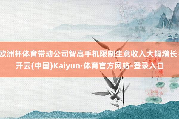 欧洲杯体育带动公司智高手机限制生意收入大幅增长-开云(中国)Kaiyun·体育官方网站-登录入口