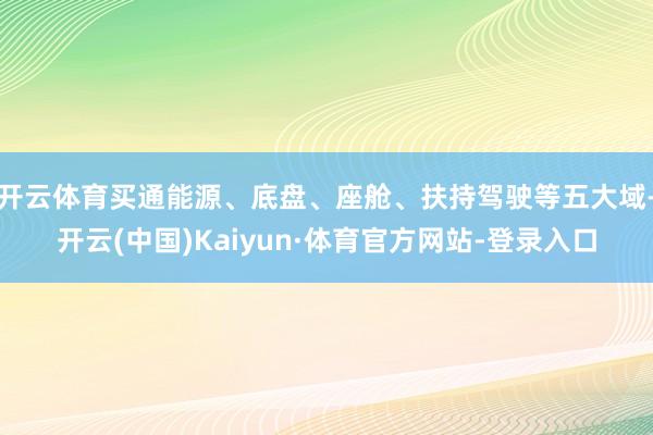 开云体育买通能源、底盘、座舱、扶持驾驶等五大域-开云(中国)Kaiyun·体育官方网站-登录入口