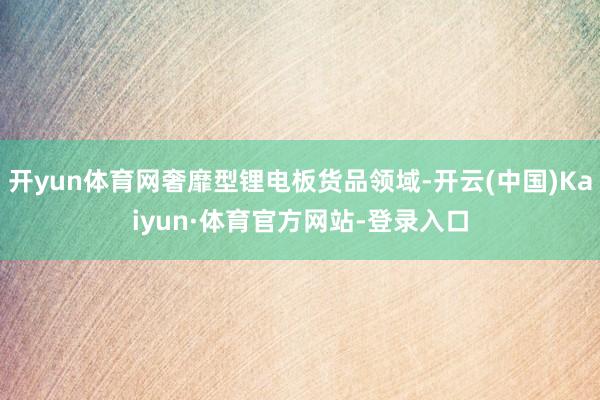 开yun体育网奢靡型锂电板货品领域-开云(中国)Kaiyun·体育官方网站-登录入口
